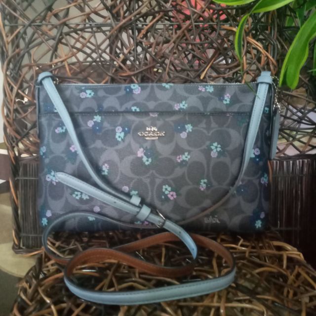 Coach blue sling bag hot sale