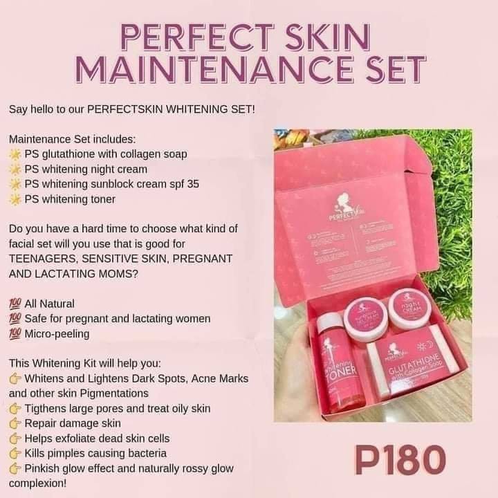 Perfect Skin Whitening Set Maintenance Set Original Shopee