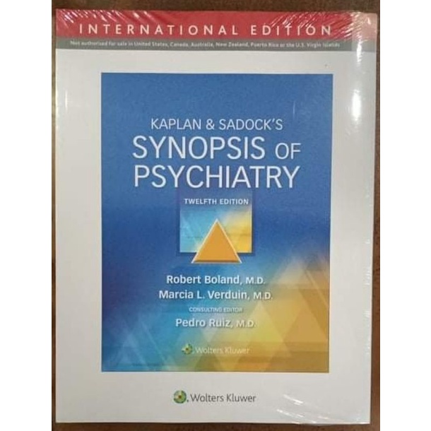 Kaplan & Sadock's Synopsis Of Psychiatry 12th Edition By. Robert Boland ...