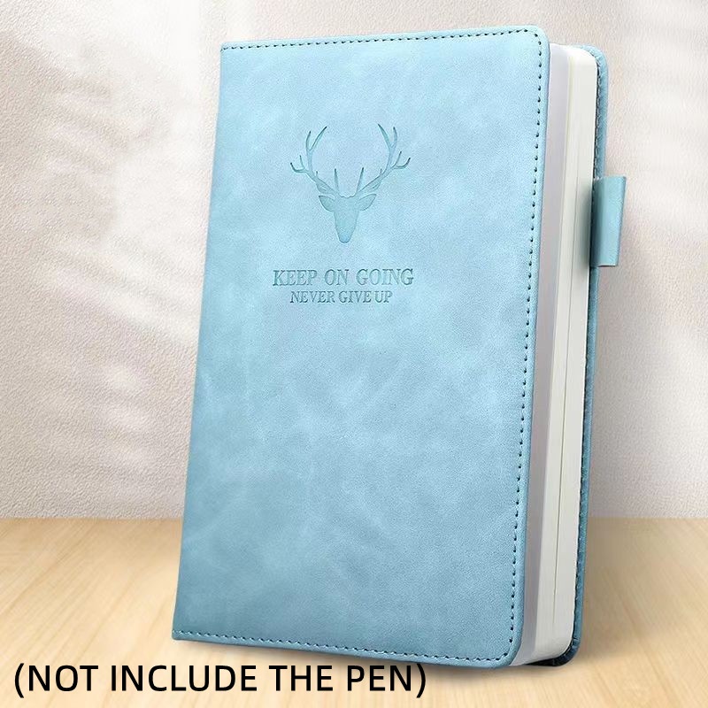 A5 deer student notebook soft leather-bound meeting notebook thicked ...