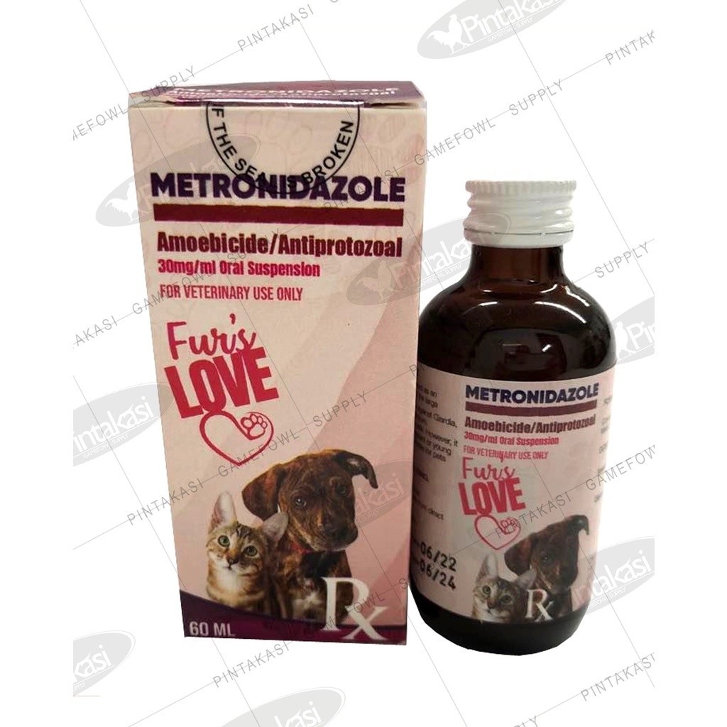 Furs Love Metronidazole 60ml Amoebicide Antiprotozoal Oral