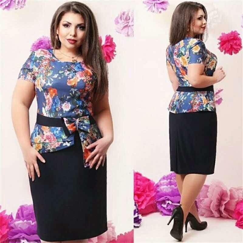 Pencil cut shop dress for chubby