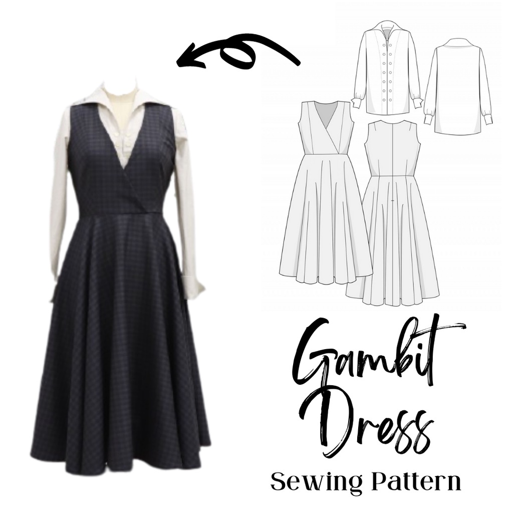 Precut and Labeled Sewing Pattern Queen's Gambit Dress (Formal