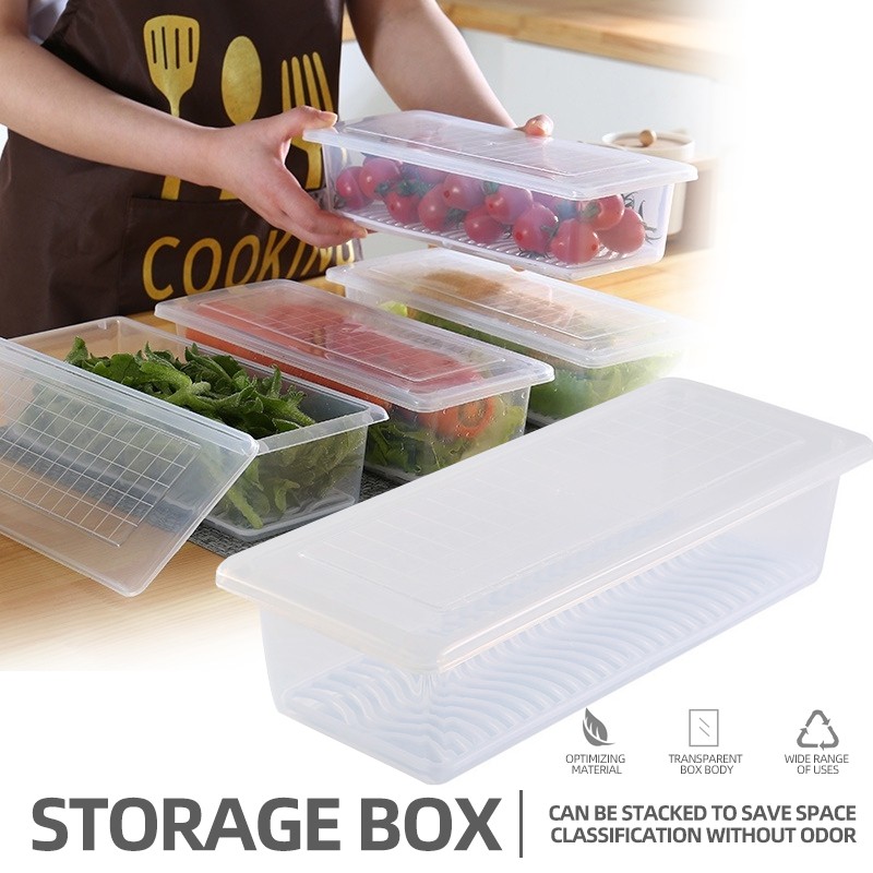 XIPIN Home Kitchen Food Sealed Storage Box Rectangular Refrigerator ...