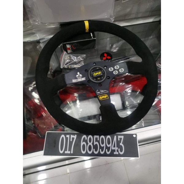 STEERING OMP RALLIART TOMMI MAKINEN BALUTAN SUEDE ALCANTARA NEW VERSION ...