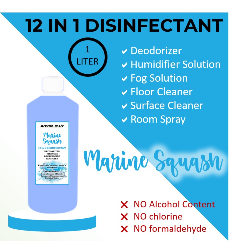 Marine Squash 12 in 1 DISINFECTANT Humidifier Solution 1 Liter Shopee