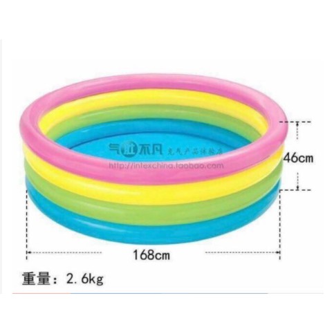 INTEX COD Rainbow - inflatable swimming four pool 168cm YYFT | Shopee ...