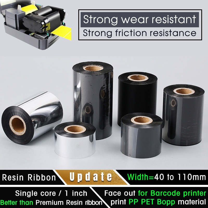 resin ribbon barcode ribbon waterproof scratchproof TTR thermal ...