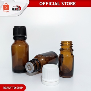 Amber Glass Bottle For Fragrance & Essential Oil (5mL, 10mL & 15mL ...