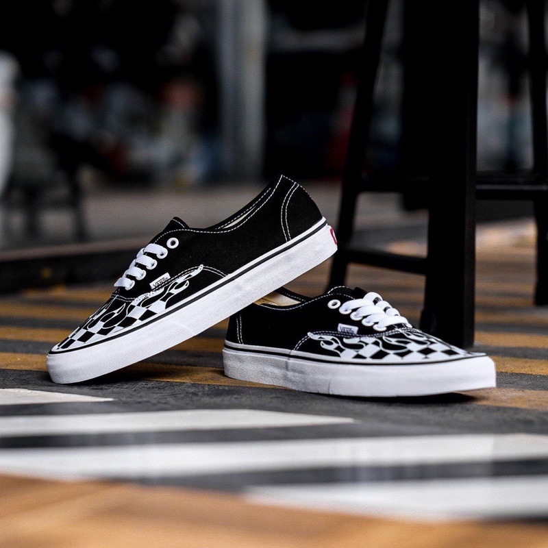 Authentic Vans Checkerboard Flame Blackwhite Original Shopee Philippines 6572