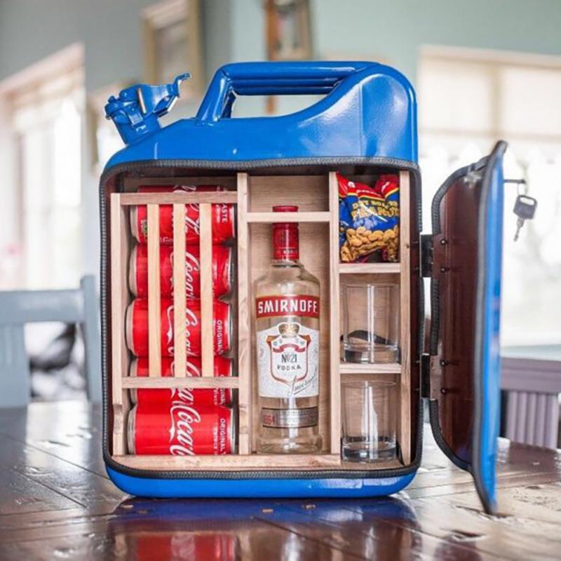 Whiskey Bar Mini Bar Jerry Can My Cave My Rules Personalized Small Bar Whiskey Storage