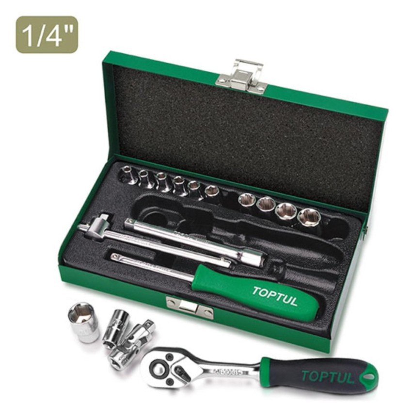TOPTUL Socket Set 17PCS 1/4 drive (GCAD1702) | Shopee Philippines