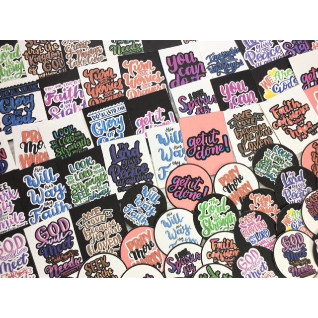 Set 2 Bible Verse Calligraphy Stickers Shopee Philippines
