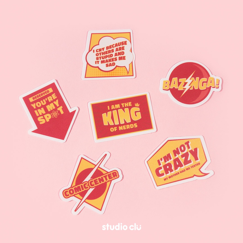 TBB King of Nerds Vinyl Sticker Set | Sitcom Matte Waterproof Journal ...