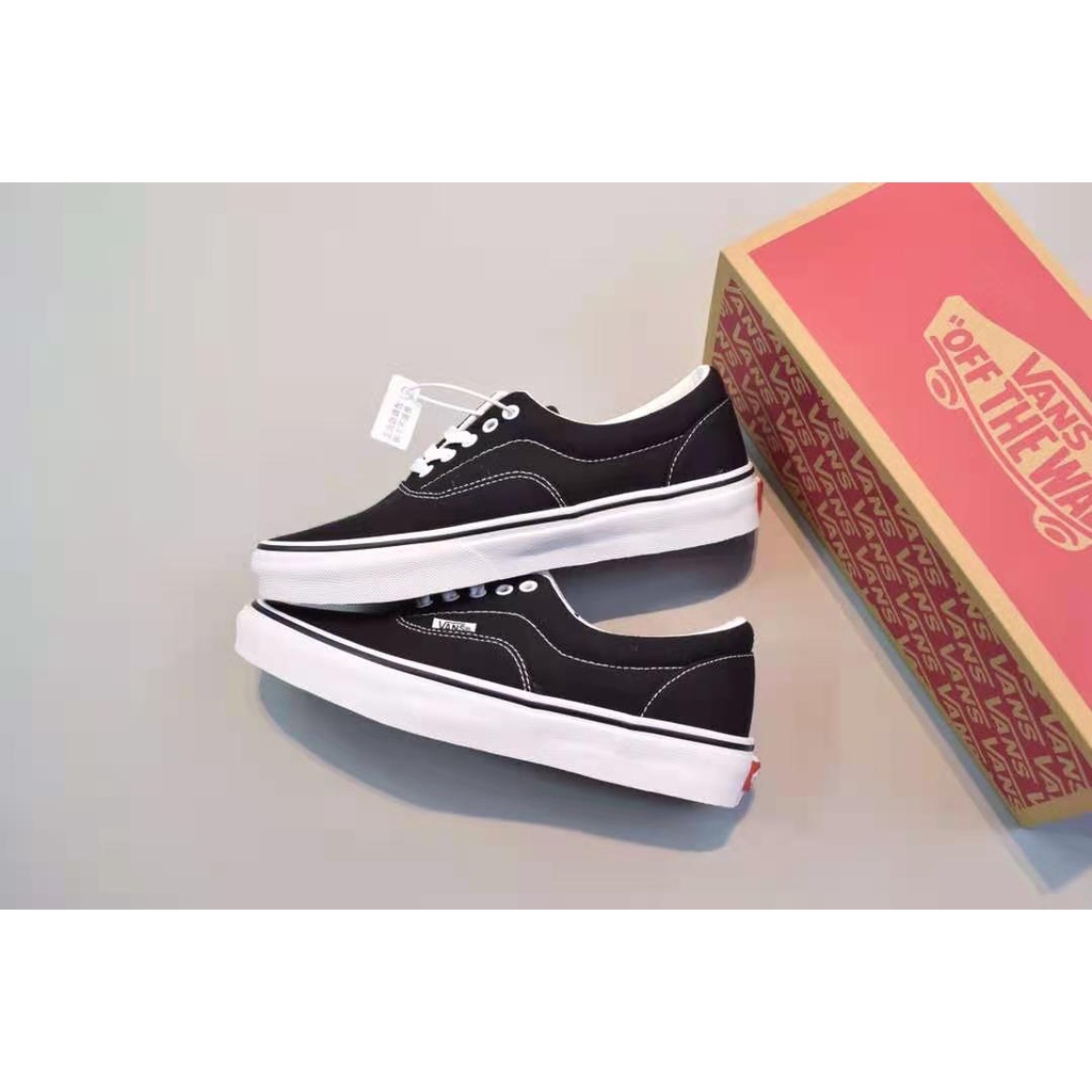 Vans Era Low Top Black and White Low Top Classic Couple Casual Board Shoes Authentic Canvas Shoes Shoelace Student Sneaker Rubber Sole Unisex Shopee Philippines