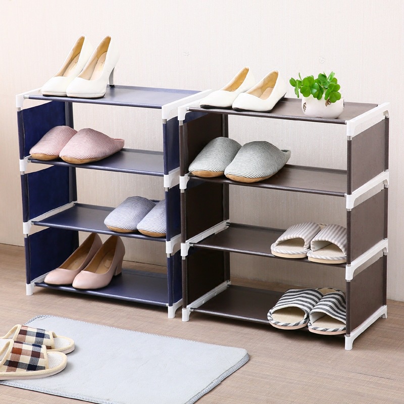 Multi-Layer Shoe Rack Simple Assemble Dustproof 4 Layer Shoe Rack ...