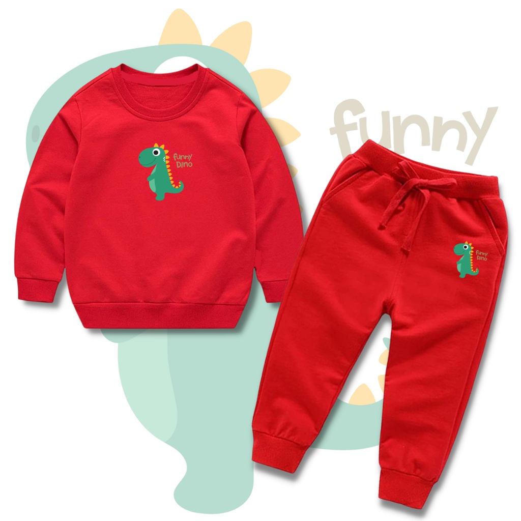 2in1 Green Dino Terno for Kids (0-12 Years Old) Jogger Sweater Jacket ...