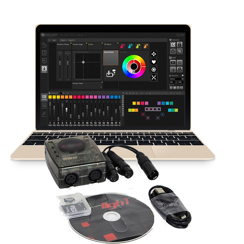DVC4 GZM Virtual Controller DMX USB Lighting Interface for Disco DJ ...