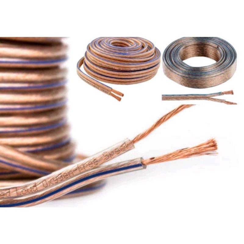 SPEAKER WIRE HEAVY DUTY TRANSPARENT CABLE WIRE (10 METERS.) Shopee