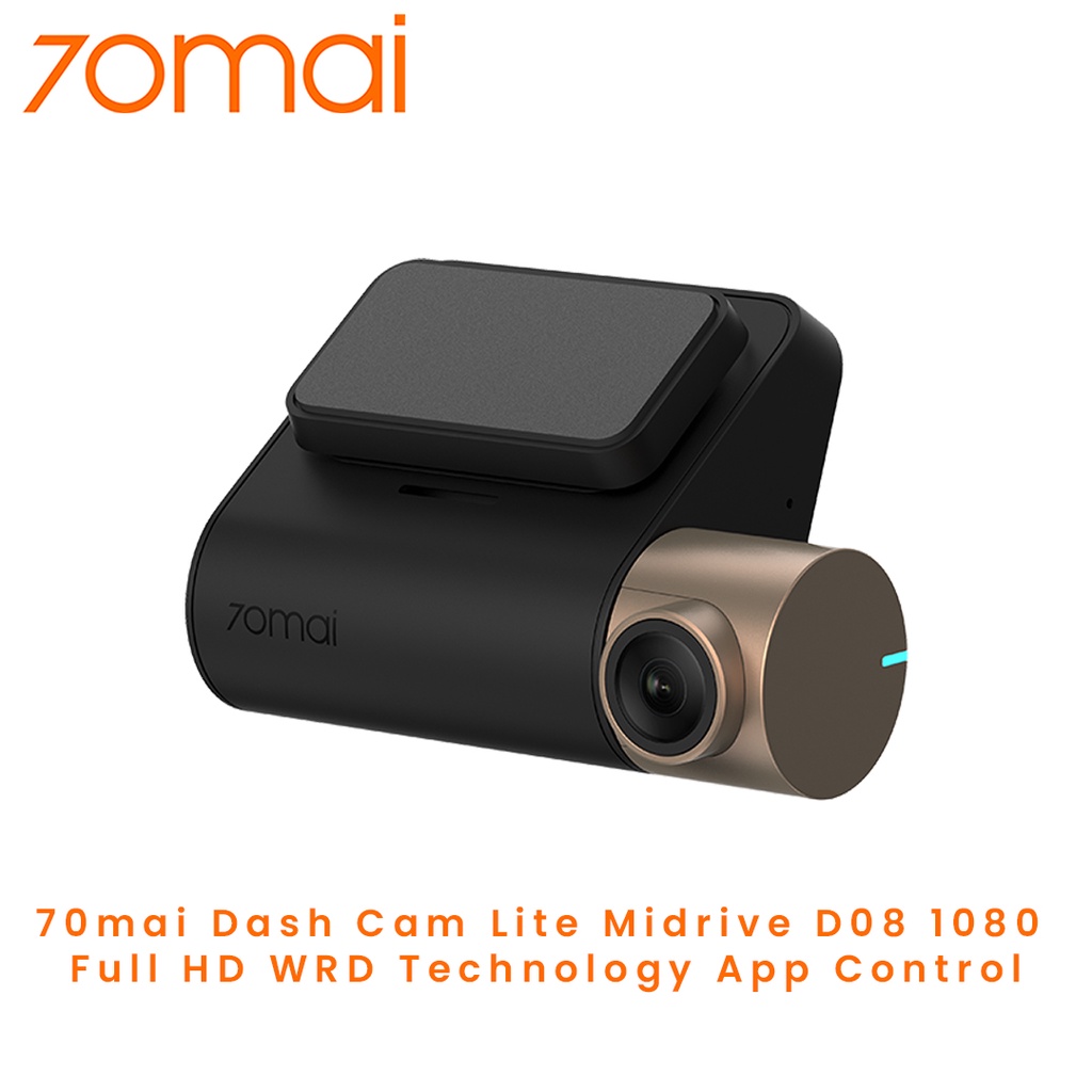 70mai Dash Cam Lite Midrive D08 1080 Full HD WRD Technology App Control ...
