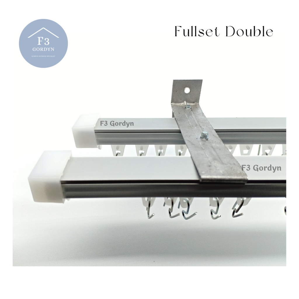 (FULL Set) Aluminum Curtain Beam Rod/Complete Curtain Box rail/oval ...