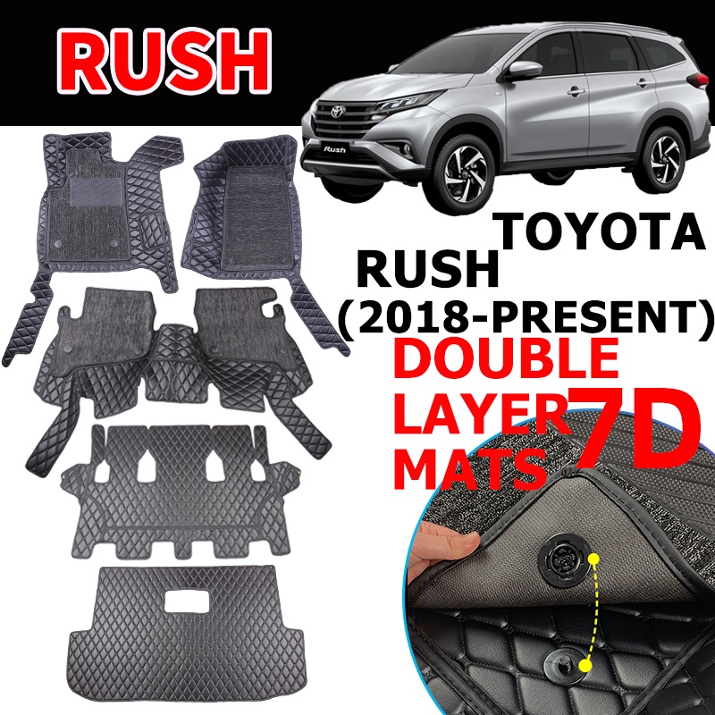 20182024 Toyota Rush Matting 7D 2Layers Car Floor Mats Deep Dish Coil