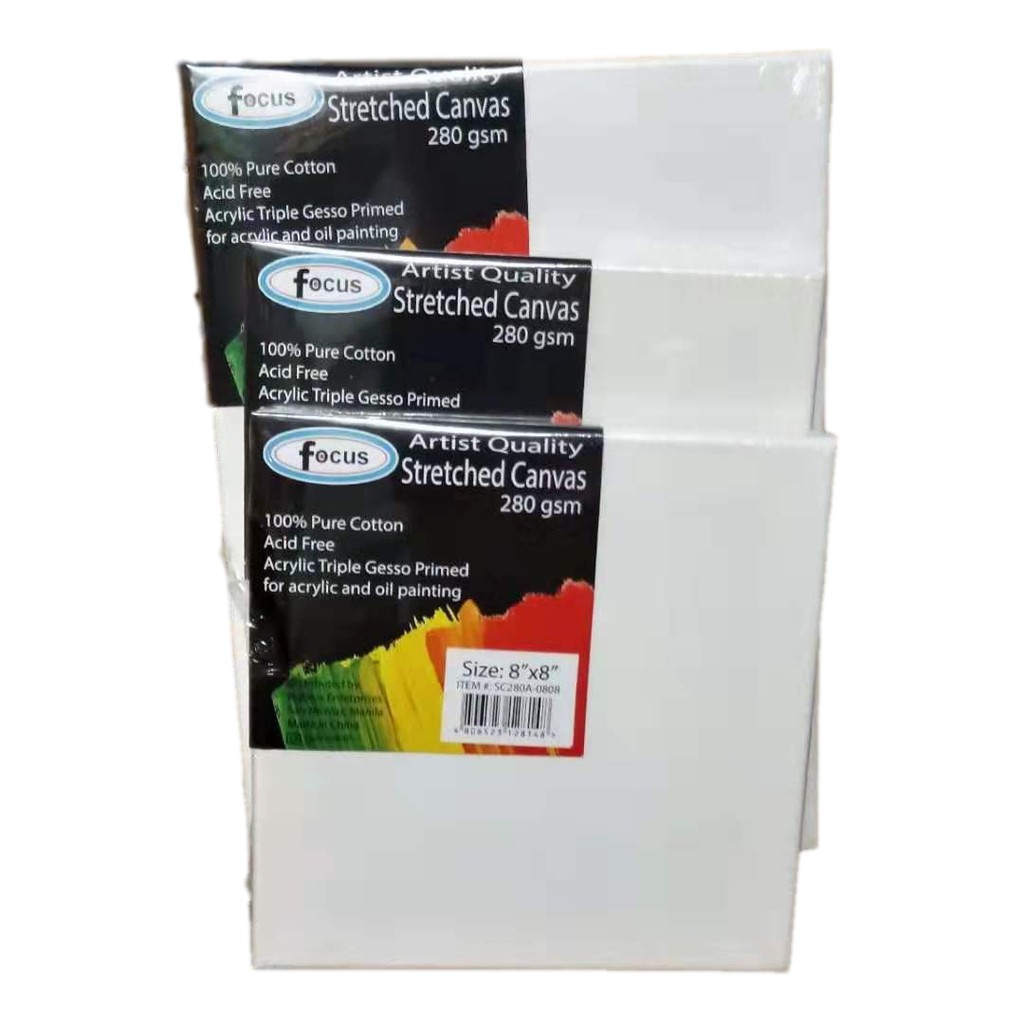 Stretched Canvas board 280gsm 8x8/ 8x10/ 9x12 inch | Shopee Philippines