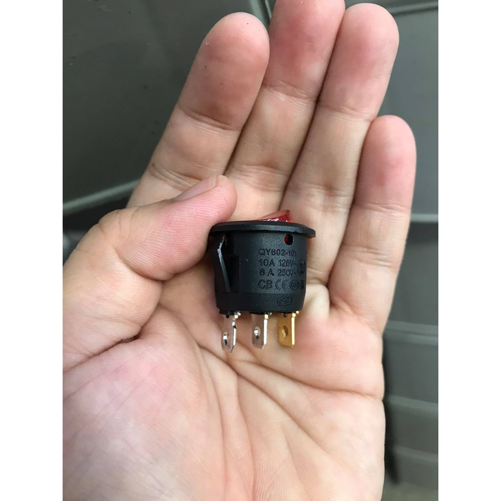 3Pin ROCKER Mini Round ON/OFF Switch | Shopee Philippines