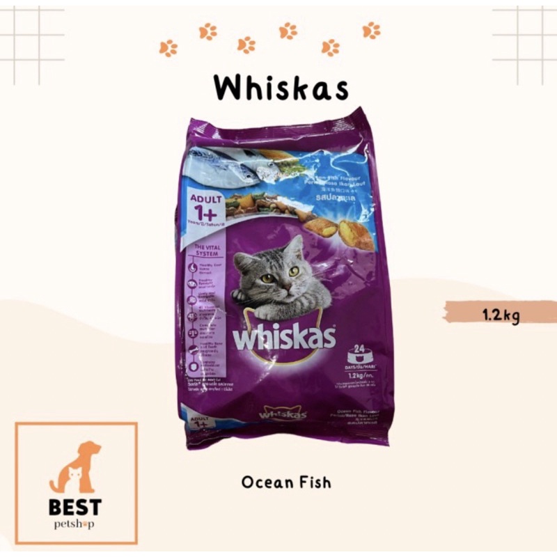 Whiskas adult ocean fish dry food 1.2kg Shopee Philippines