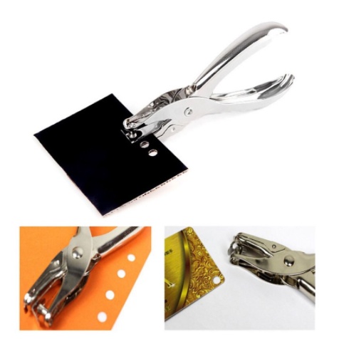 1/4 & 1/8 Inch Single Hole Puncher, 2 Pcs Circle Paper Punches Handheld Punch Puncher 8 Sheet Capacity Office Perforating Machines Craft Tags Clothing T