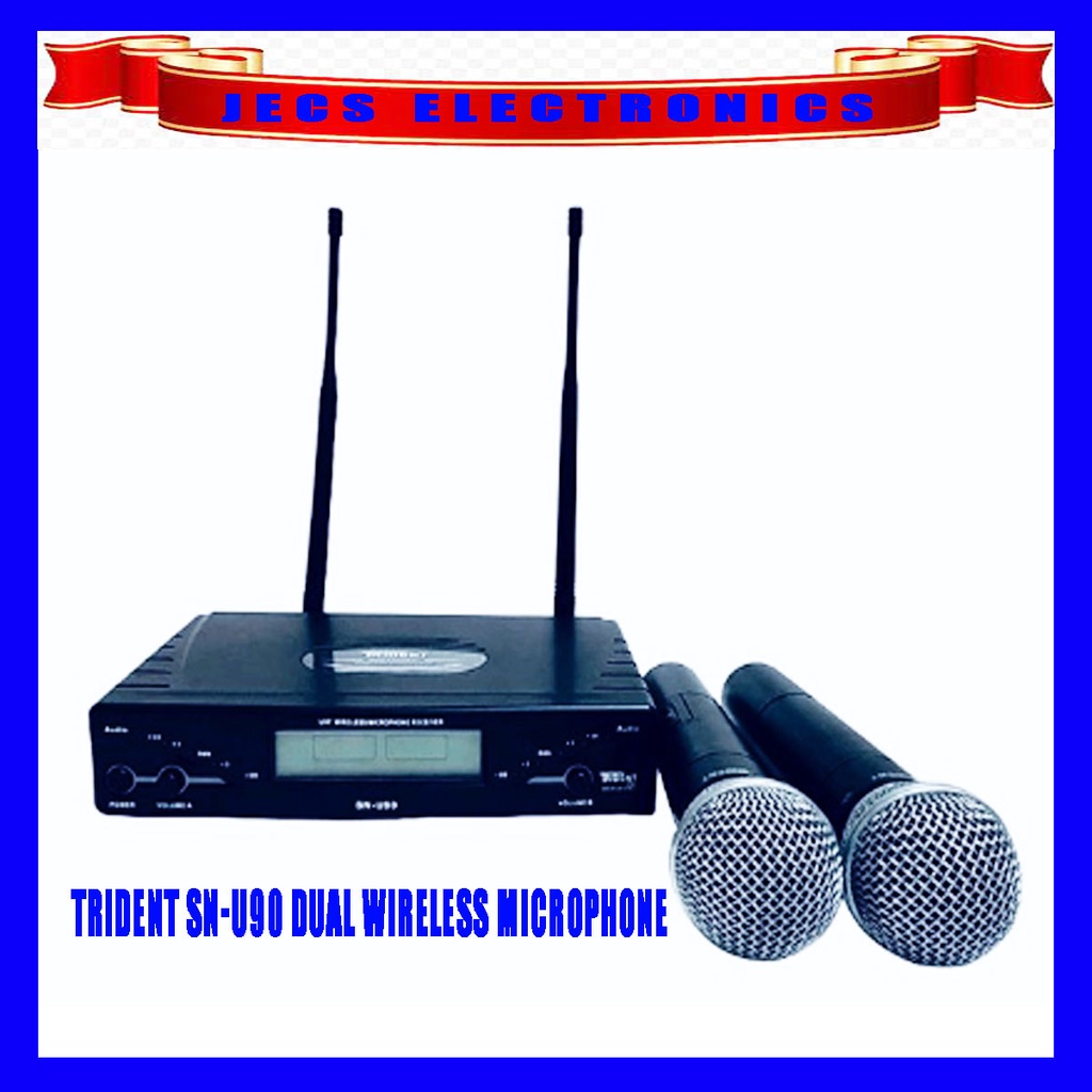 TRIDENT SN U90 DUAL WIRELESS MICROPHONE Shopee Philippines