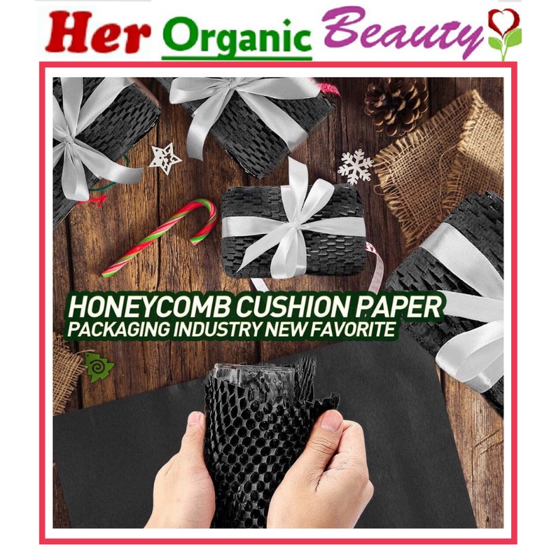 Honeycomb BLACK Paper Wrapper Cushioning & White Interleaf Paper ...