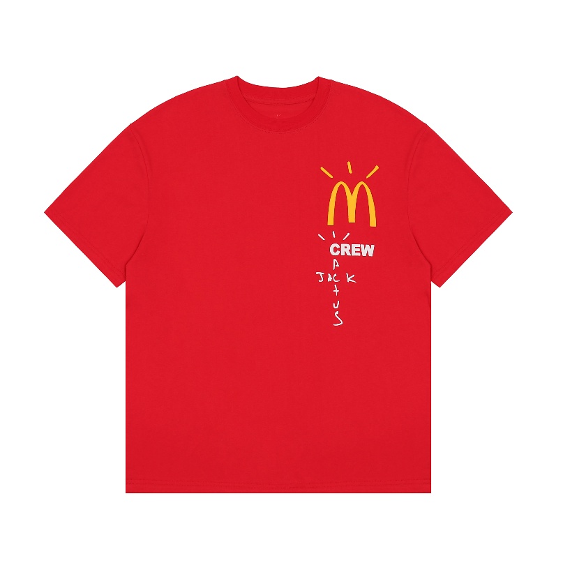 [Ready Stock] Travis Scott Co-branded McDonald's Short-sleeved Loose T ...