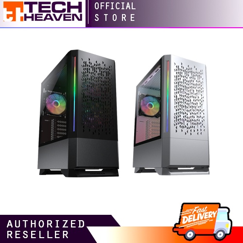 COUGAR MX430 AIR RGB MID-TOWER GAMING CASE W/ TG /3*FAN/BLACK/WHITE ...