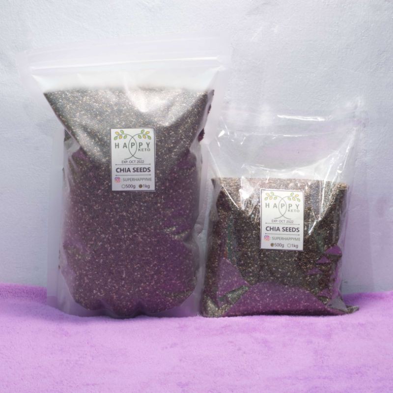 Organic Chia Seeds in 500 grams and 1 kilogram Expiry January 2026