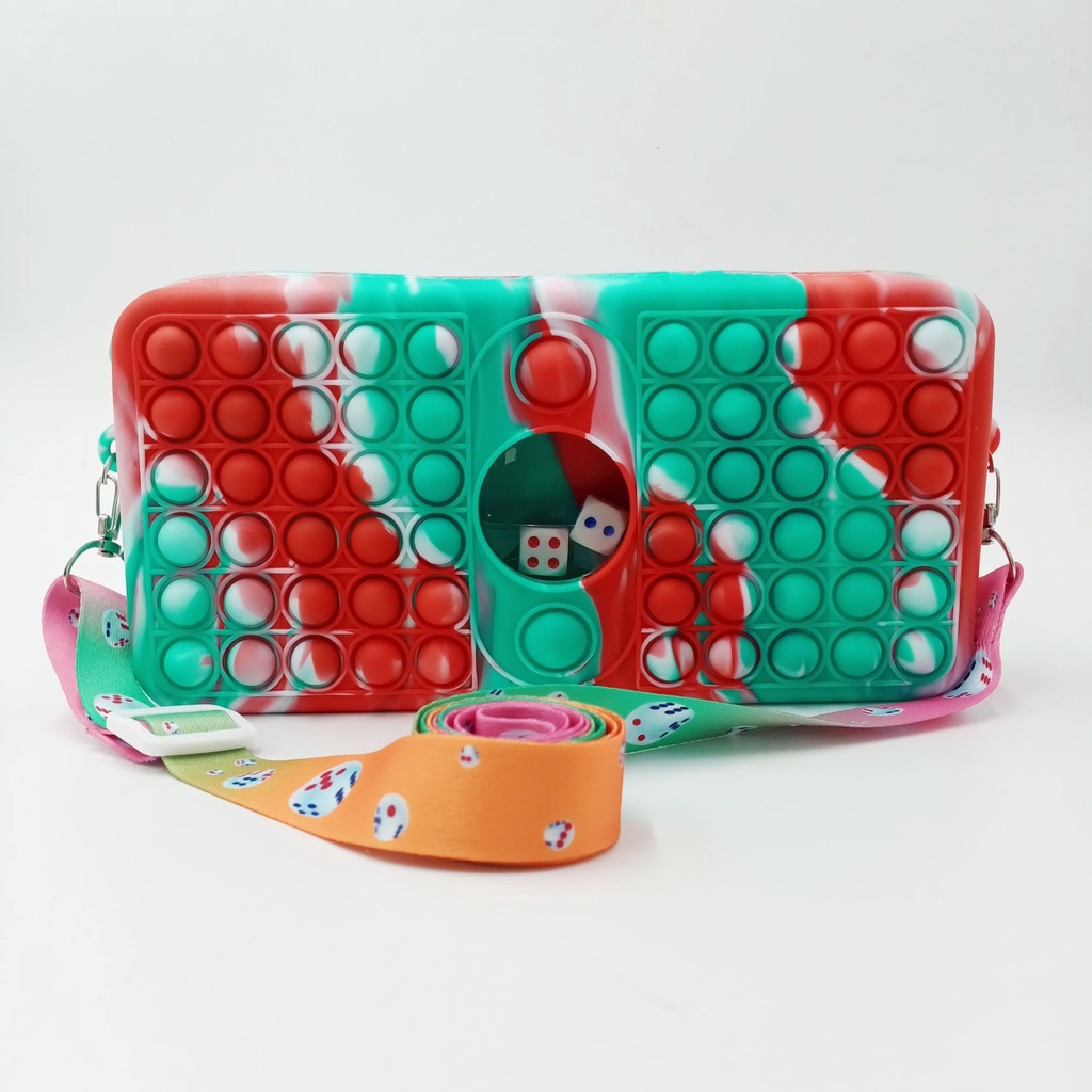 Dice Game pop it bag pop it fidget toy pop it shoulder bag messenger