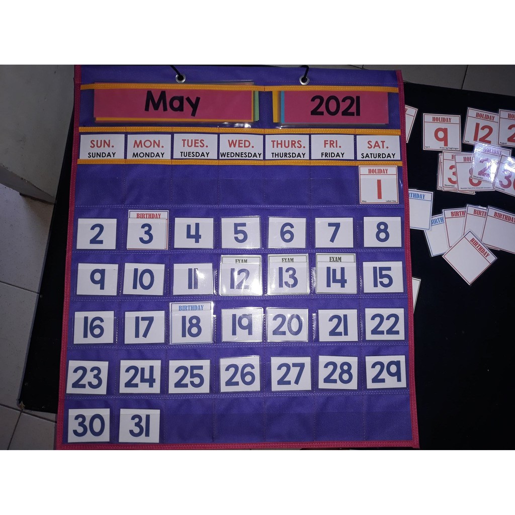 Calendar charts for classroom. Teacher's resources Shipped from LUZON