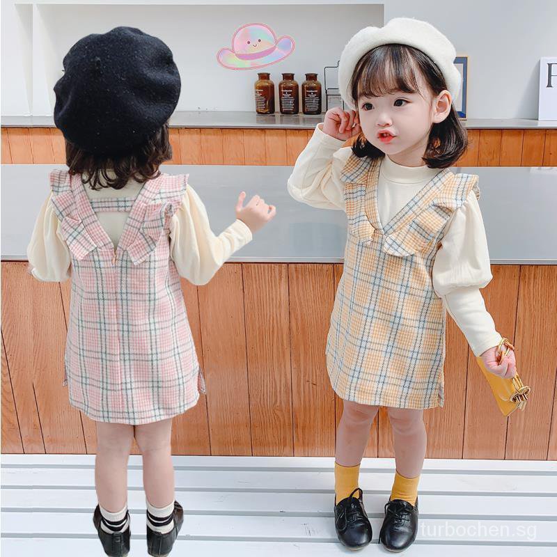 Baby Girl Chanel Style Dress Little Kids Two Piece Suit Skirt Western Style Children s Korean Style