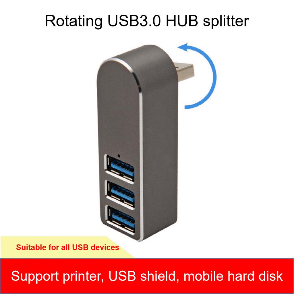 Aluminum alloy rotating USB3.0 hub splitter USB hub splitter 4 Port USB ...