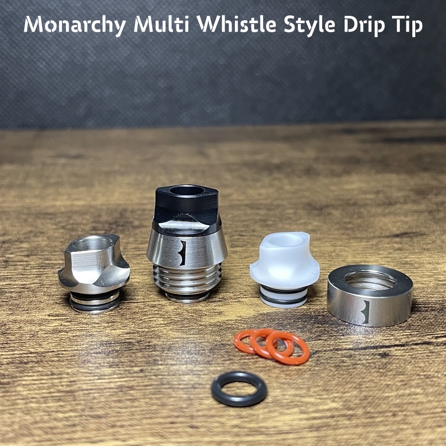 Monarchy Multi Whistle Style Integrated Drip Tip Kit for Boros, Billet