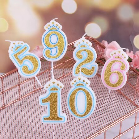 AOOLADA 19th Birthday Candles, Gold 3D Number 19 Happy Birthday Candle, Cake Topper Decorations For Teenagers Boys Girls In