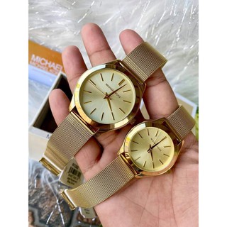 Michael Kors Slimrunway Mesh Strap Men And Women Watches Shopee Philippines
