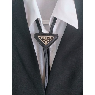 Prada Logo Plaque Bolo Tie Release