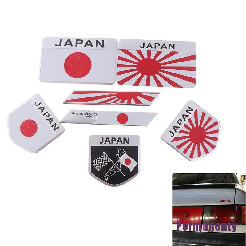Permanenty 1Pc Japan Flag Logo Emblem Alloy Badge Car Motorcycle Decor ...