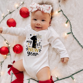 My First New Year Clothes Newborn Infant Baby Boy Girl New Year Outfits Red  