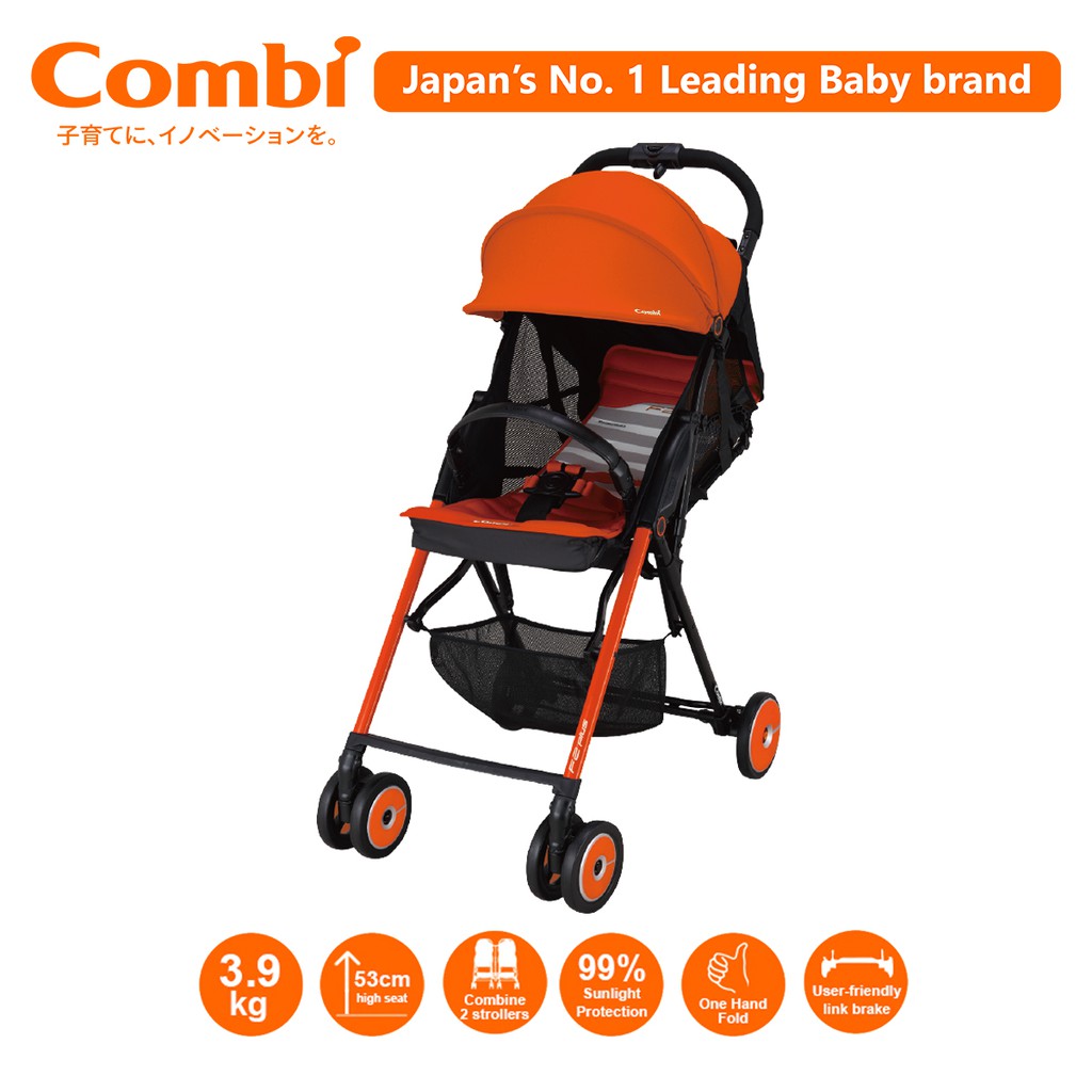 Combi F2 Plus AF Stroller Energetic Orange Shopee Philippines