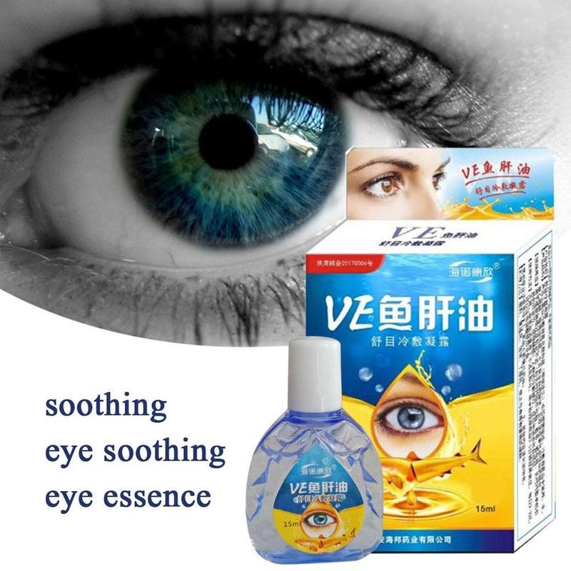 Cod Liver Oil Eye Drops Relieves Dry Eyes AntiItchy Removal Fatigue