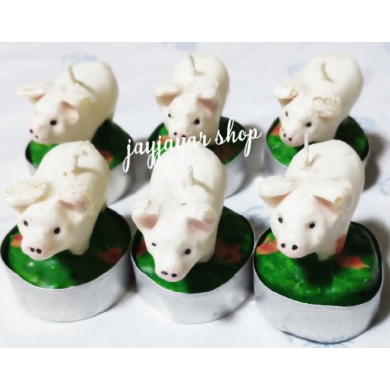 Pig Tealight Candles Animal Design Handcrafted Imported Item | Shopee ...