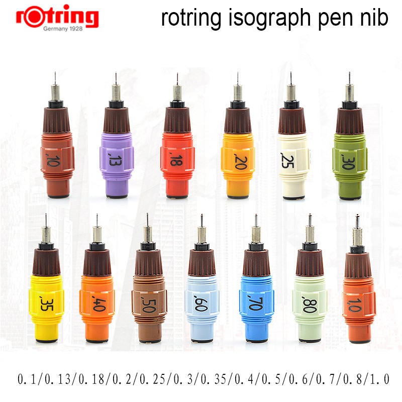 Rotring Isograph pen replacement nib 0.1mm-1.0mm