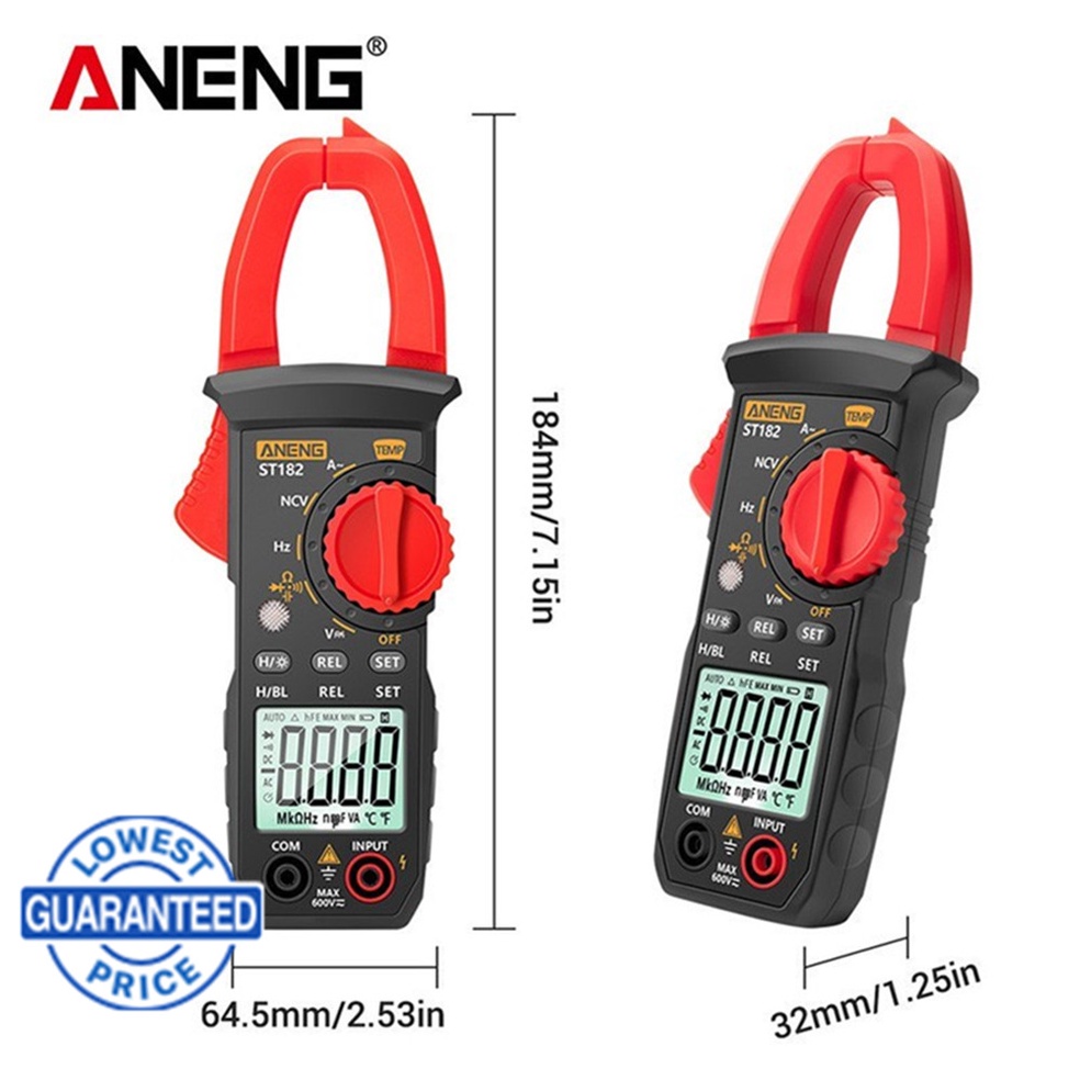 COD ANENG ST182 Digital Clamp Meter AC Current Multimeter DC/AC Voltage ...